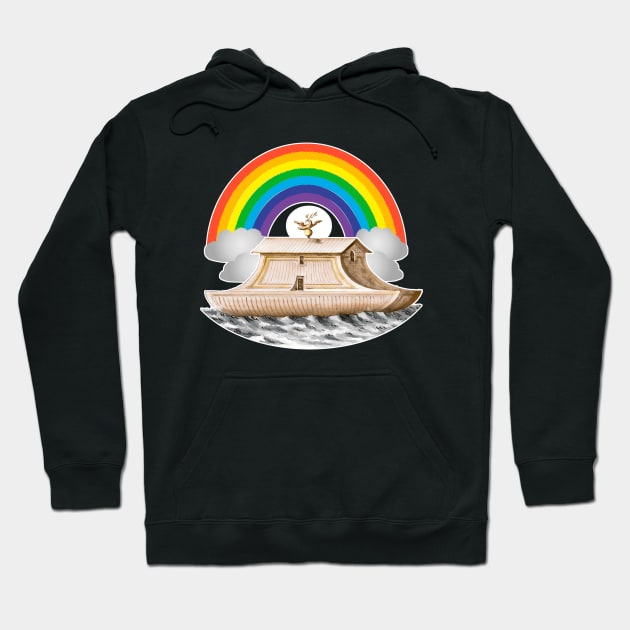 Rainbow Flood Noah's Ark Hoodie by Marccelus